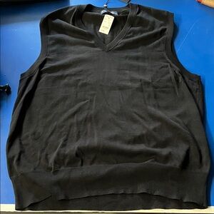 Brooks Brothers Black V-Neck Sweater Vest